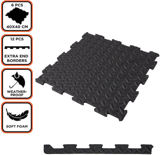 Black & Decker Υλικό Δαπέδου 40x40εκ. 6τμχ