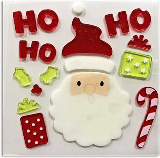 Twentyfive Διακοσμητικο Παραθυρου Gel Φιγουρα Ho Ho Ho 20x20cm Assorted