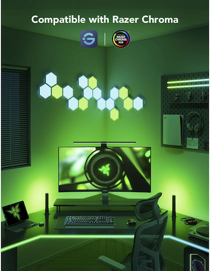 Govee Smart Ταινία LED PC Monitor Pro Kit Wi-Fi Τηλεόρασης RGB Φως 2m με Τροφοδοτικό