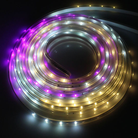 Factory Rezistent la apă Bandă LED 220V RGB Lumină 10m Tip SMD2835 cu Sursă de alimentare