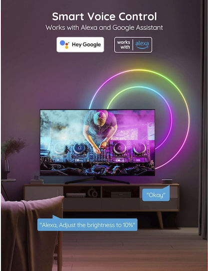 Govee Rezistent la apă Inteligent Bandă LED Wi-Fi RGBW Lumină 2m Neon Flex