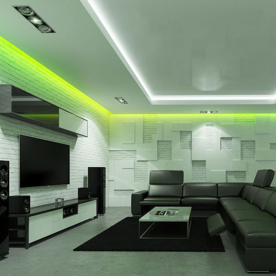 V-TAC Waterproof Smart LED Strip Wi-Fi 24V RGB Light 5m Type SMD5050 with Power Supply, Remote Control & WiFi Controller