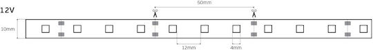 VK Lighting Waterproof LED Strip 12V Orange Light 5m Type SMD5050