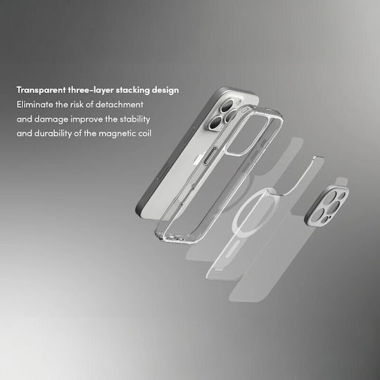 Moshi Brieftasche Silikon Silber (iPhone 17 Pro Max / iPhone 17 Pro / iPhone 16 Pro Max)