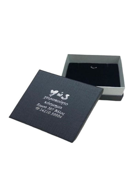 Ios Women's Bracelet Chain with design Eye made of Silver with Zircon