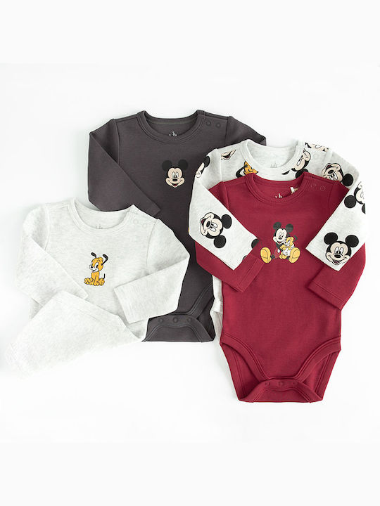 Cool Club Baby Bodysuit Set Long-Sleeved Multicolour 4pcs