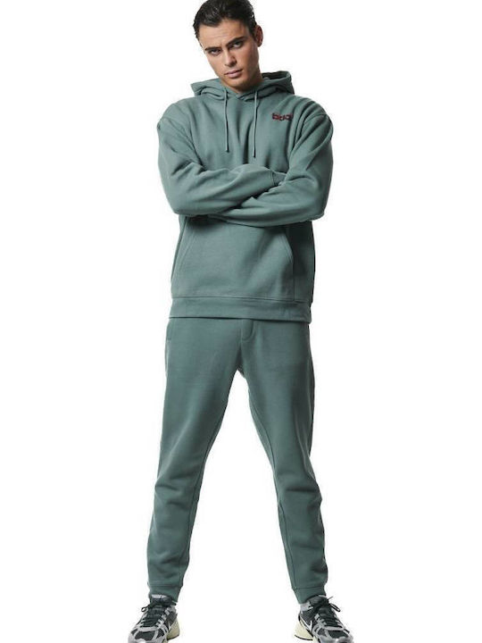 Body Action Φούτερ Pine Green με Κουκούλα