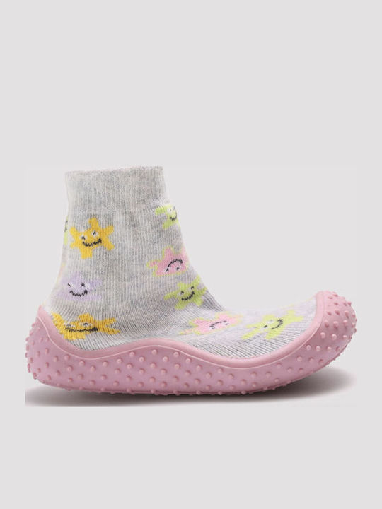 Ysabel Mora Șosete Papuci pentru Copii Grey/Pink