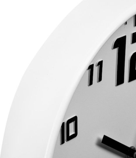 Ρολόι Τοίχου Φ30 Αθόρυβο A-s White 114555f Φ30 Πλαστικό