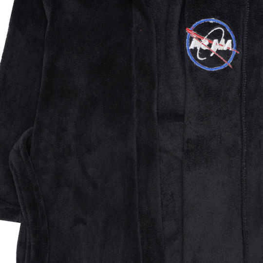 Disney Παιδικό Μπουρνούζι Black Nasa Black με Κουκούλα