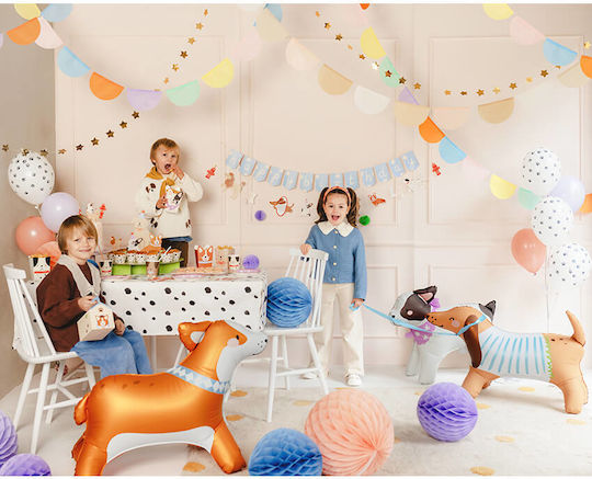 PartyDeco Cute Dogs Γιρλάντα για Party σε Γαλάζιο χρώμα 2τμχ 210εκ.