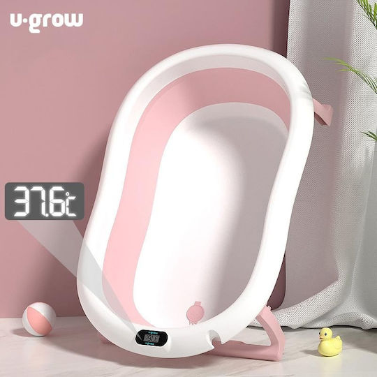 U-Grow Babybadewanne mit Thermometer Rosa
