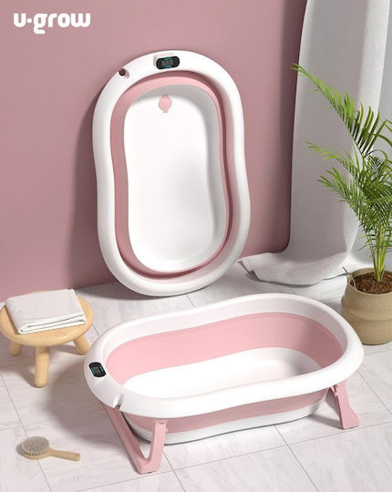 U-Grow Babybadewanne mit Thermometer Rosa