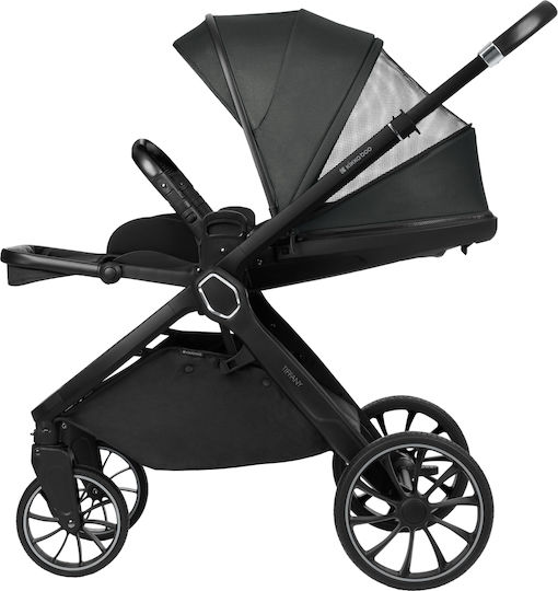 Kikka Boo Tiffany Adjustable 2 in 1 Baby Stroller Suitable for Newborn Dark Grey 12.5kg