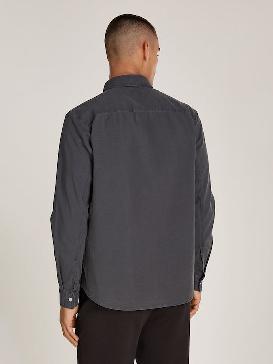 Long-sleeved Denim Shirt Ebony