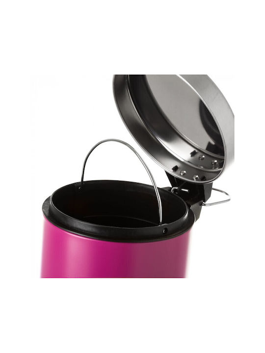 HL144 Inox Καλαθάκι Μπάνιου 5lt Ροζ