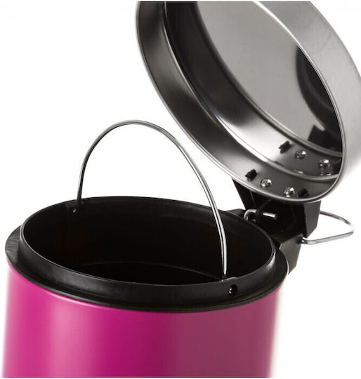 HL144 Inox Καλαθάκι Μπάνιου 5lt Ροζ