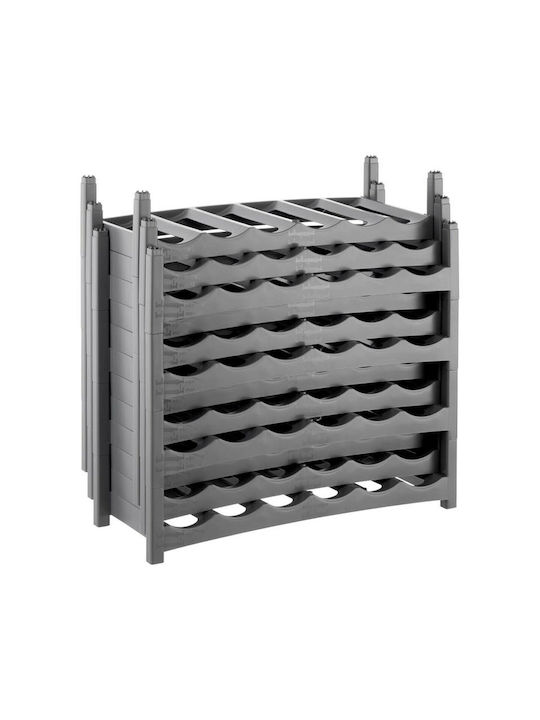Rotho Vario Tabletop Wine Rack 6 Bottle S Grey