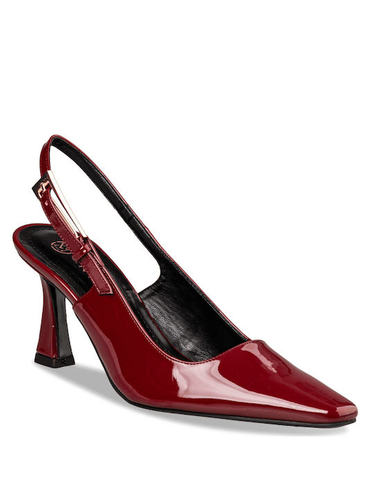 Envie Shoes Synthetic Leather Red Heels Pumps