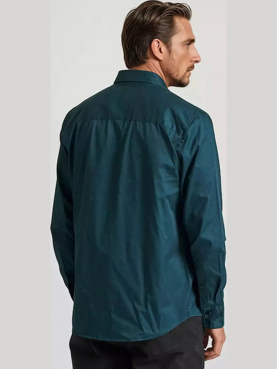 Long-sleeved Cotton Shirt Green