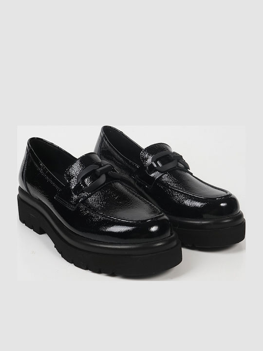 Λουστρίνι Γυναικεία Loafers σε Μαύρο Χρώμα