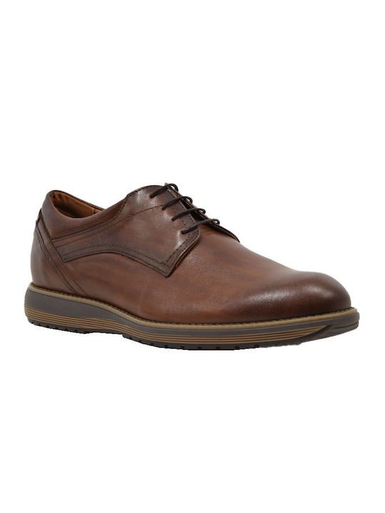 Damiani Men's Leather Casual Shoes Tabac Brown