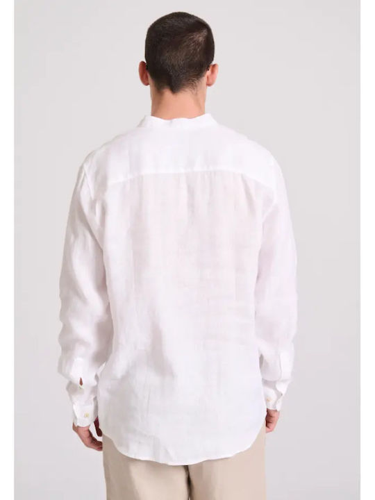 Funky Buddha Linen Shirt White