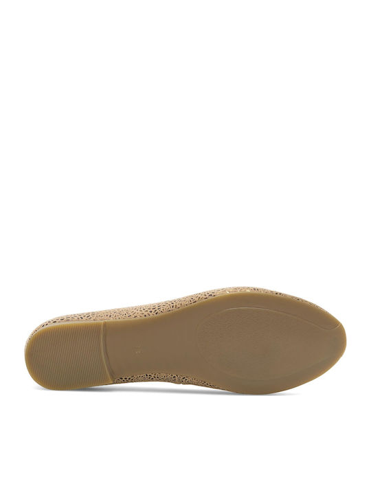 Damen Ballerinas in Beige Farbe