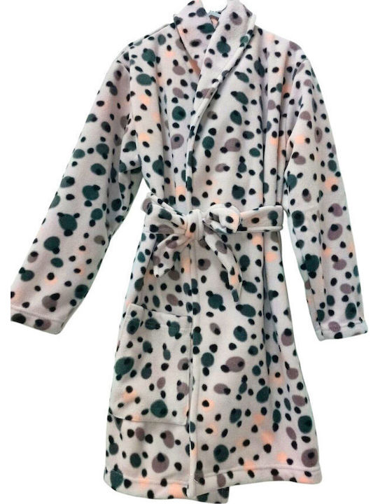 Natura Kids' Robe Winter Fleece Powder