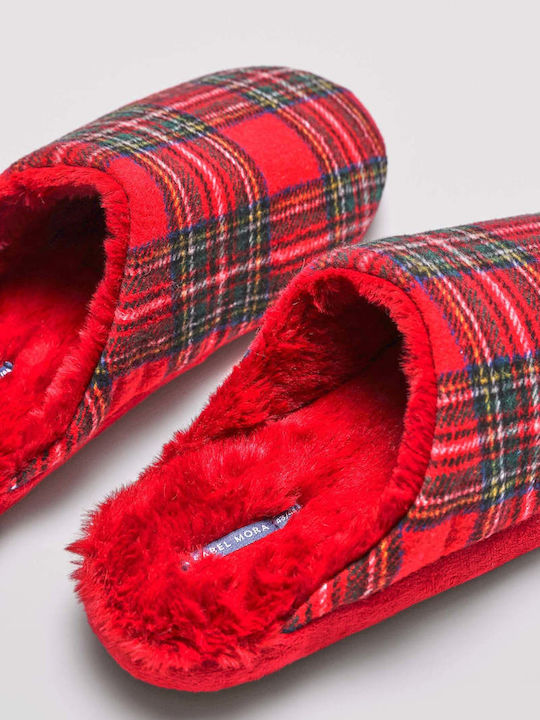 Ysabel Mora Men's Printed Slippers Red