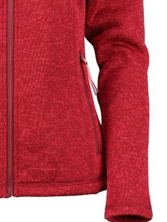 Women's Knitted Cardigan with Zipper Plum