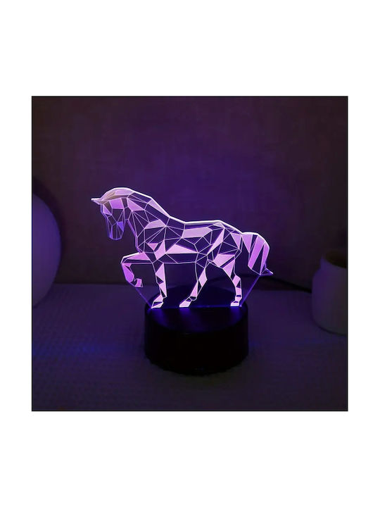 Dekorative Lampe 3D-Illusion Schwarz