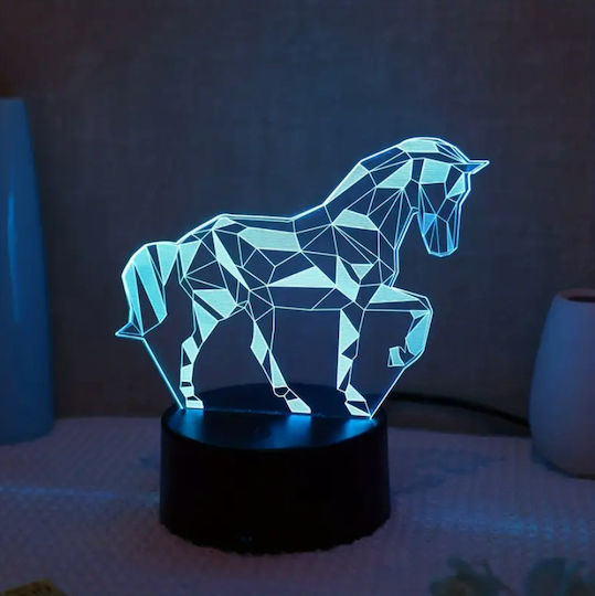 Dekorative Lampe 3D-Illusion Schwarz