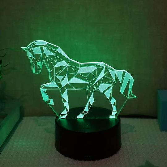 Dekorative Lampe 3D-Illusion Schwarz