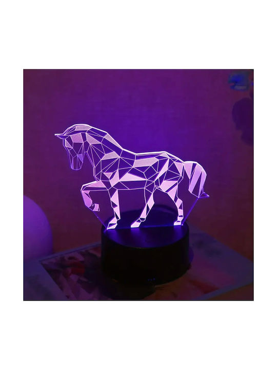 Dekorative Lampe 3D-Illusion Schwarz