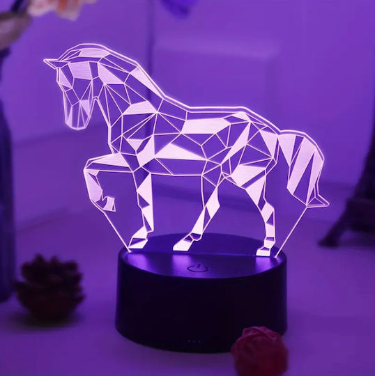 Dekorative Lampe 3D-Illusion Schwarz