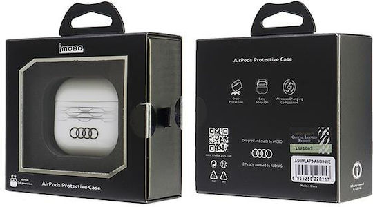 Audi Iml Geometric Pattern Husă în culoarea Alb pentru Apple AirPods 3