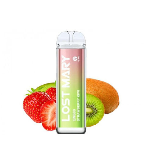Lost Mary Електронна Еднократна Цигара 600 Вдишвания Strawberry Kiwi 2ml 20mg Червен