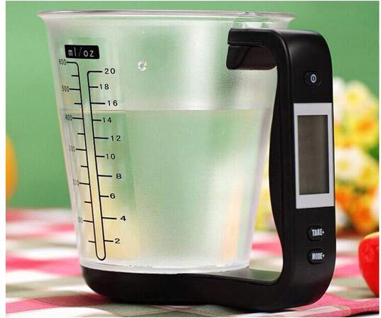Digital Kitchen Scale with Jug up to 1kg Black