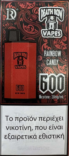 Deathrow Vapes Vape Țigară Electronică de unică folosință 600 Inhalări Rainbow 2ml 20mg