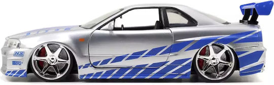 Jada Toys Fast & Furious: 2002 Nissan Skyline Όχημα Ρέπλικα μήκους 20εκ. σε Κλίμακα 1:24