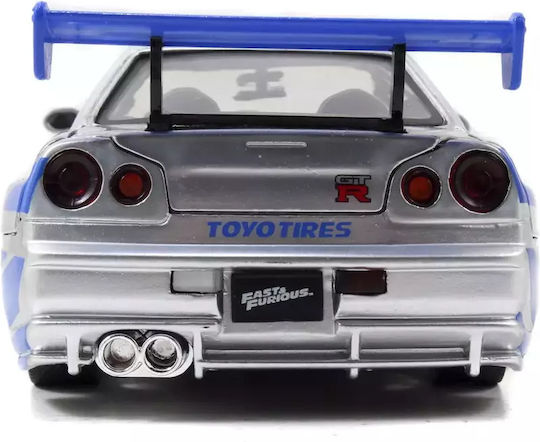 Jada Toys Fast & Furious: 2002 Nissan Skyline Όχημα Ρέπλικα μήκους 20εκ. σε Κλίμακα 1:24