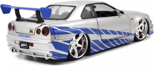 Jada Toys Fast & Furious: 2002 Nissan Skyline Όχημα Ρέπλικα μήκους 20εκ. σε Κλίμακα 1:24