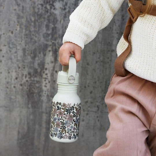 Elodie Details Синя Garden Неръждаема Стомана Детска Бутилка За Вода със Сламка Non Spill Син 350ml