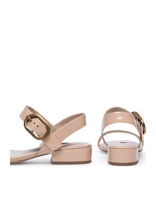 Flache Sandalen für Damen in Beige Farbe