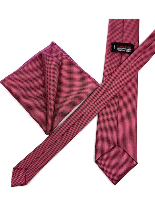 Legend Accessories Men's Tie Set Printed in Red Color