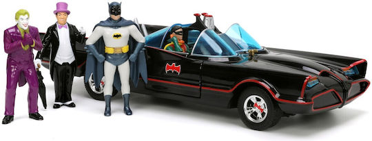 Jada Toys DC Comics Batman Batman Robin The Penguin The Joker & Batmobile Vehicle Figure Height 19cm Scale 1:24