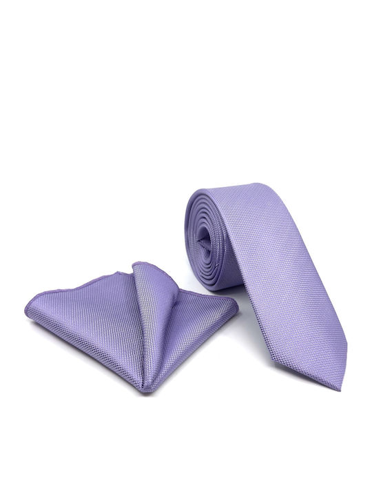 Legend Accessories Set de Cravată pentru Bărbați Sintetic Monocromie în Culorea Violet