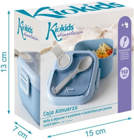 Kiokids Dolci Amici Πλαστικό Παιδικό Δοχείο Φαγητού 0.75lt Μπλε