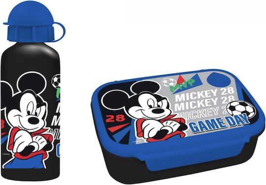 Set mit 2 Mickey Lebensmittelbehältern 800ml & Aluminiumflasche 500ml Disney